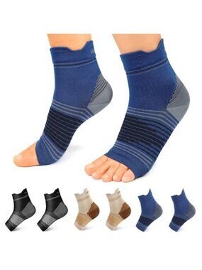 New 6 Pairs Plantar Fasciitis Socks for Men & Women, Ankle Brace Compression Soc